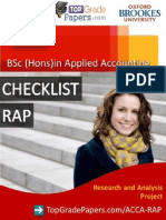 Acca - Bsc Hons Degree - Checklist - Top Grade Papers