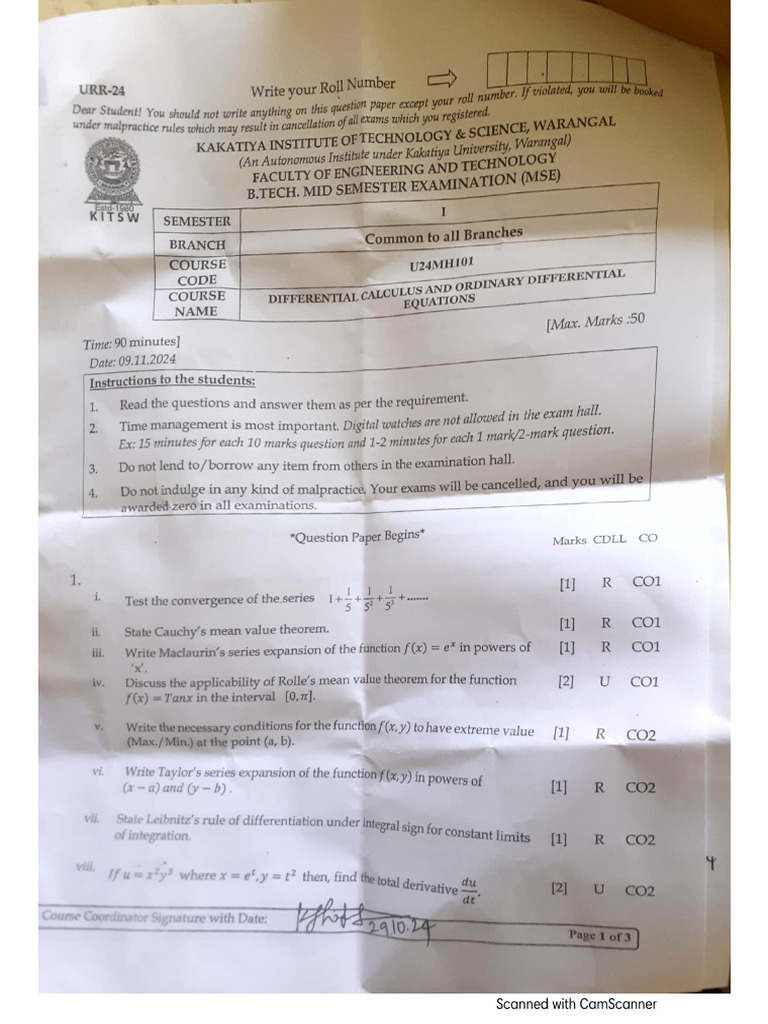 Dcode Mse QP Ay 2024 2025 | PDF