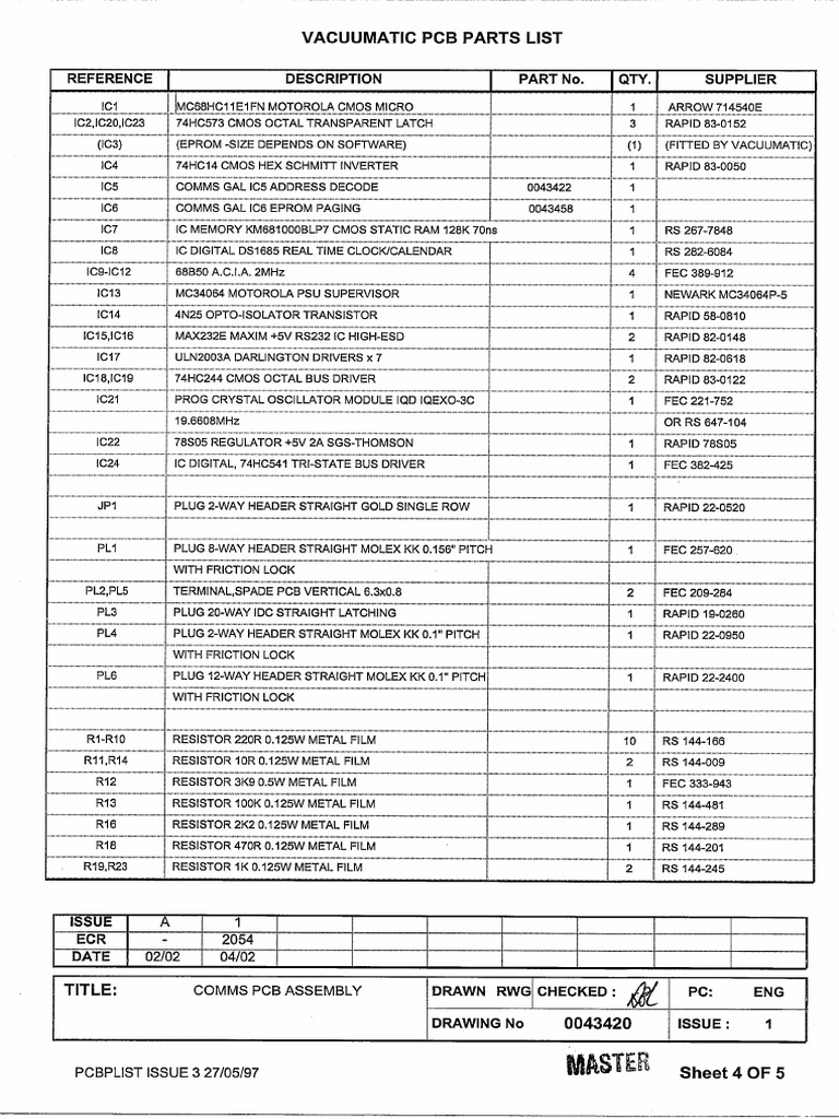 PCB Part List | PDF
