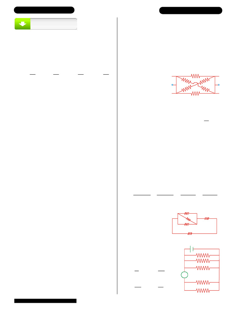 Current Electricity Concepts and Problems | PDF | Series And Parallel ...