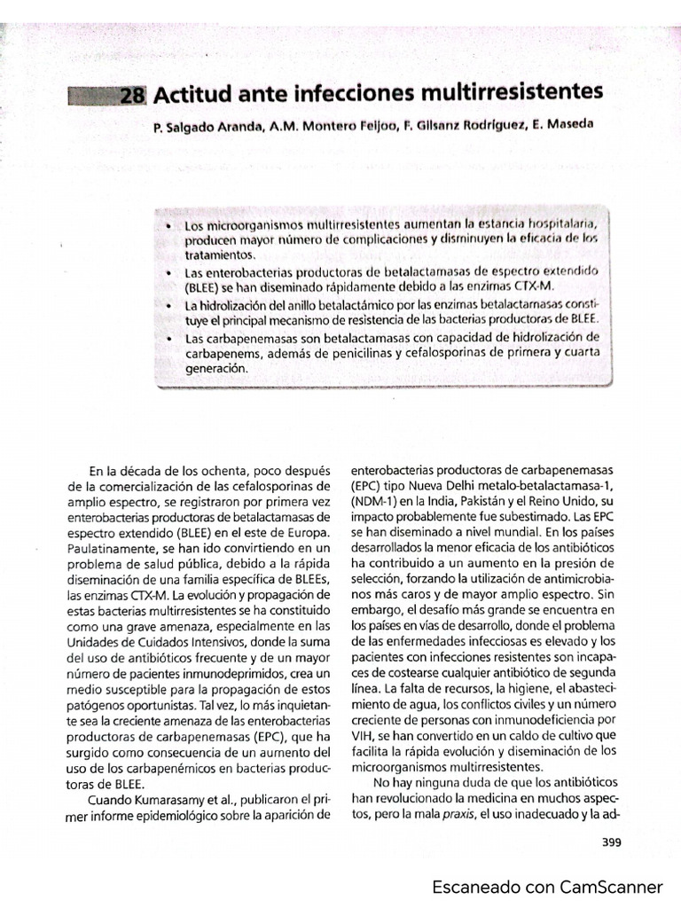Infecciones Multirresistente | PDF