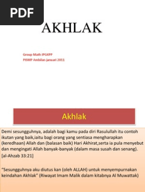 Bab 5 Akhlak