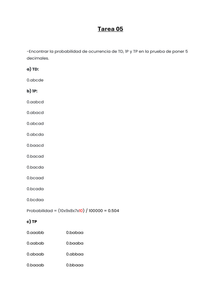 Tarea 05 - Snais M | PDF