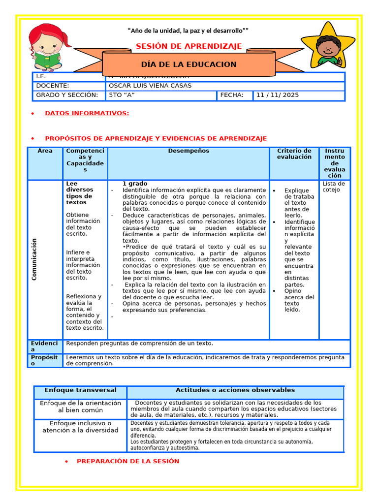 Copia de 638186072 1 E1 s3 Sesion d4 Plan Lector Dia de La Educacion ...