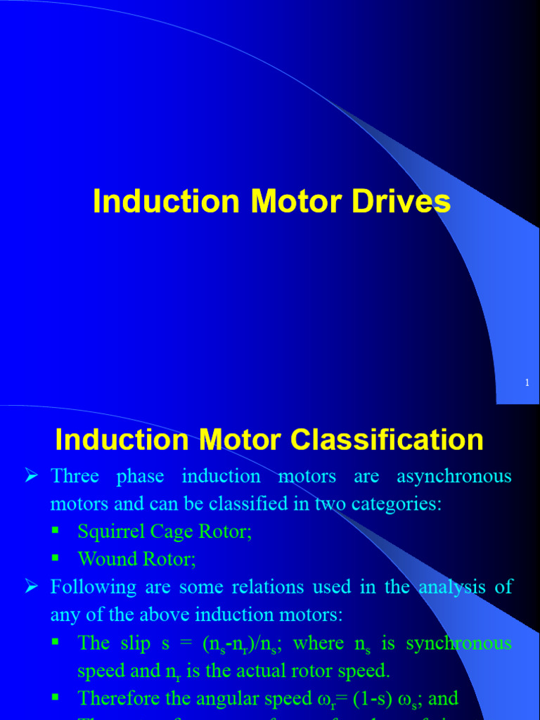 Induction Motor Drives Overview and Control | PDF | Electric Motor ...