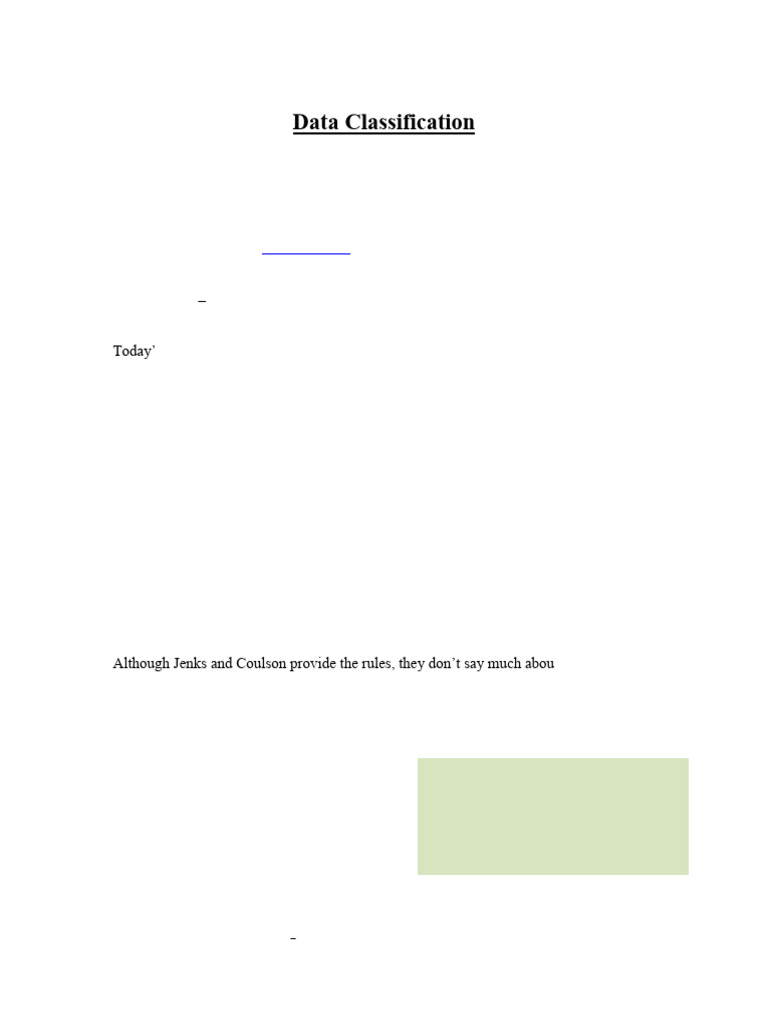 Data Classification for Cartography | PDF | Level Of Measurement ...