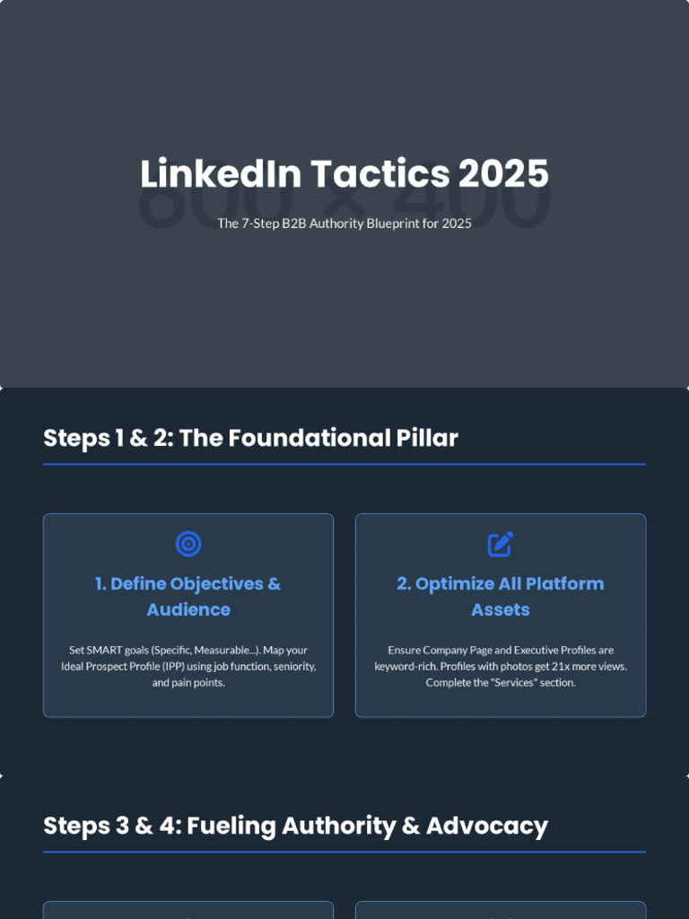 Linkedin Tactics 2025 Pdf