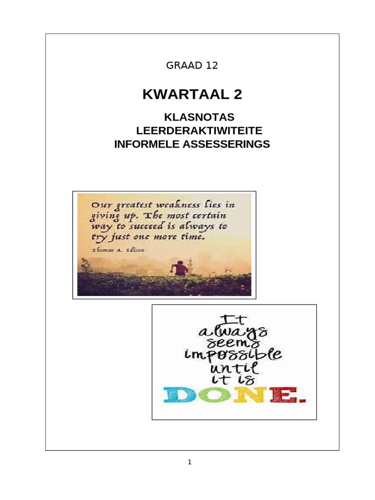 Gr12 t2 Notes Afr | PDF