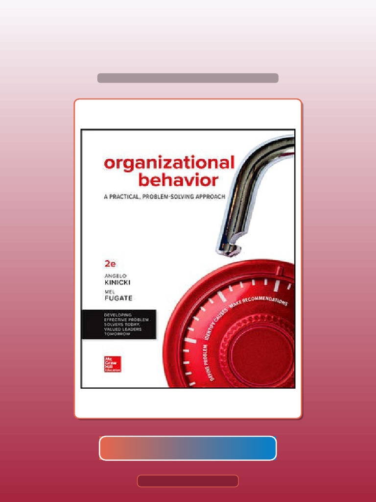 Ultimate Bundle Organizational Behavior a Practical ProblemSolving ...