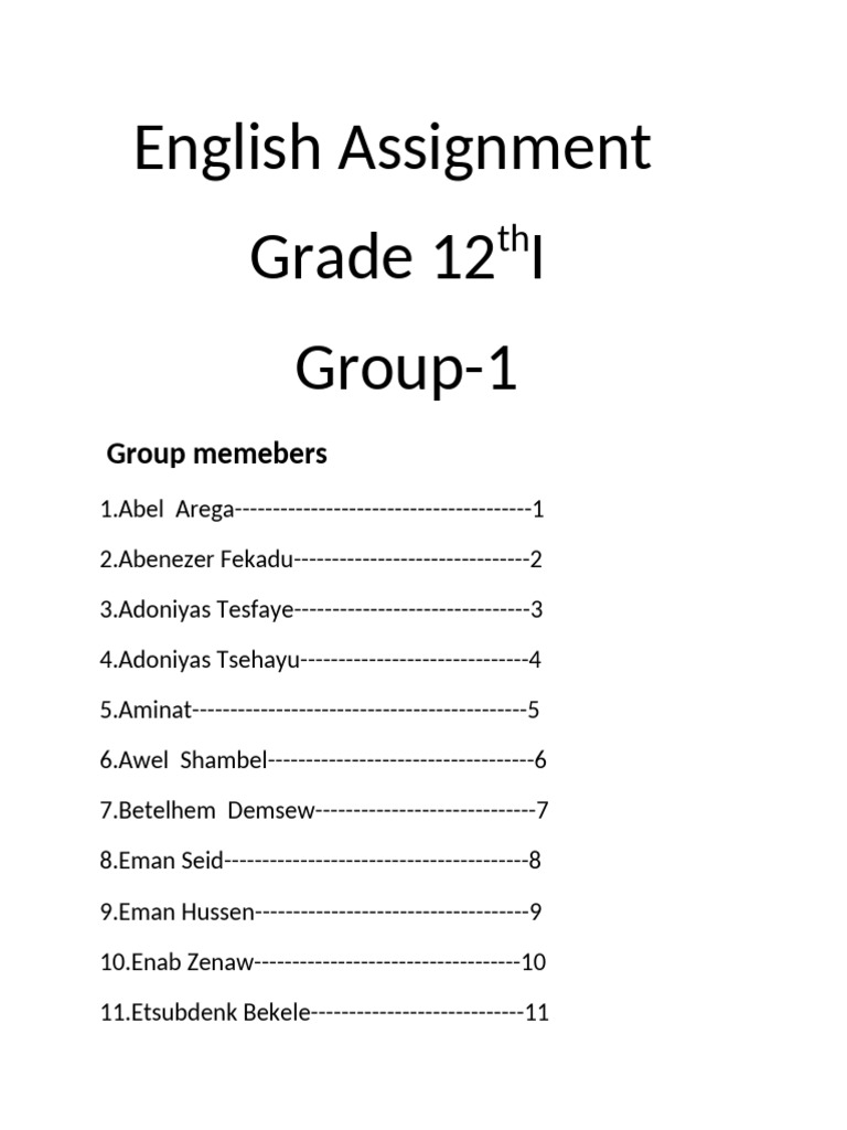 English Assignment | PDF