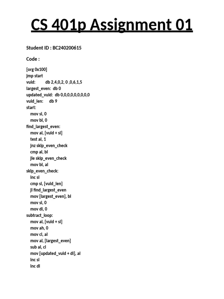 Cs 401p Assignment | PDF