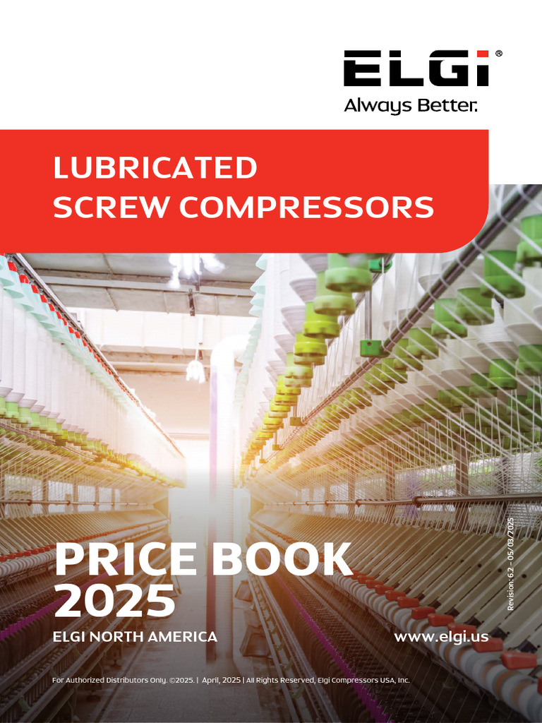 2022 Lubricated Screw Compressors Price List | PDF | Mechanical ...
