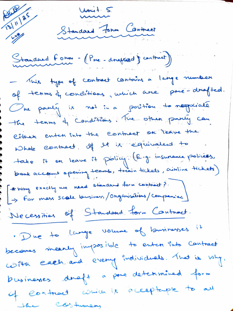 Standard Form Contract | PDF