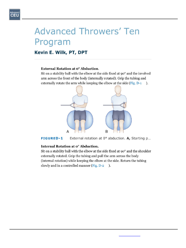 Exercise - Advanced Throwers Ten Program | PDF | All Rights Reserved ...
