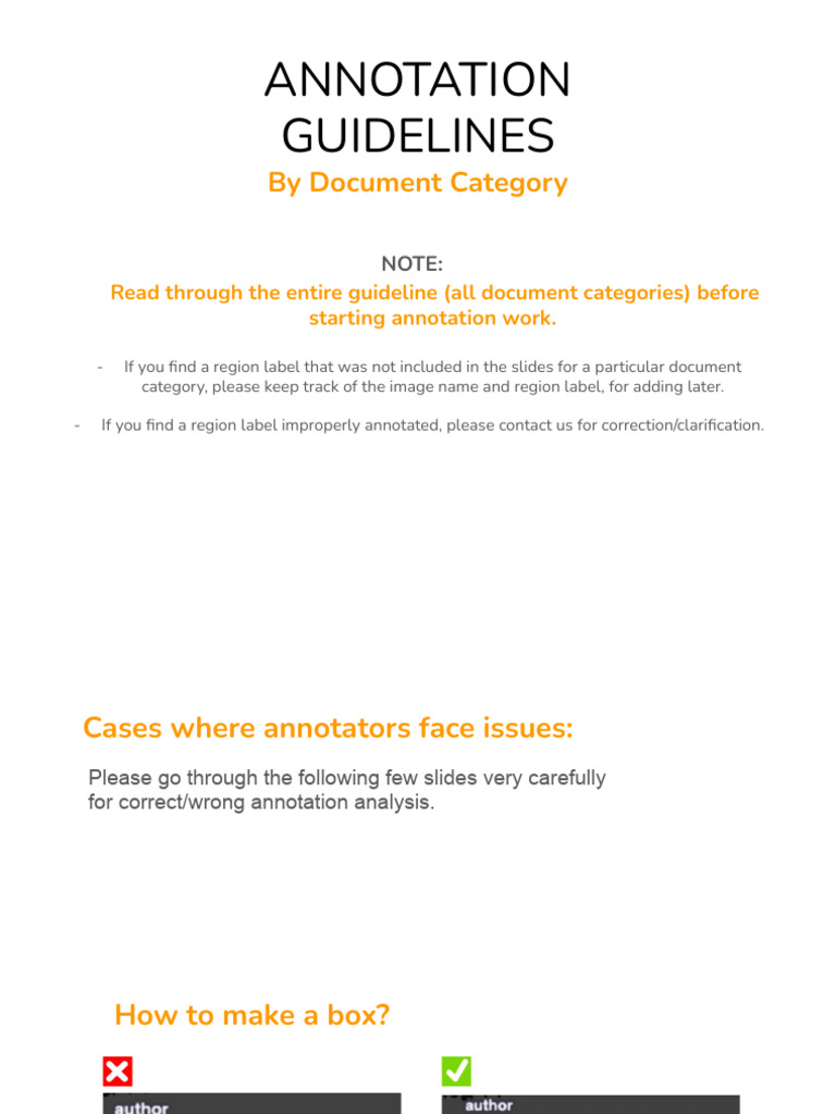 Annotation Guidelines for Document Categories | PDF | Books | Annotation