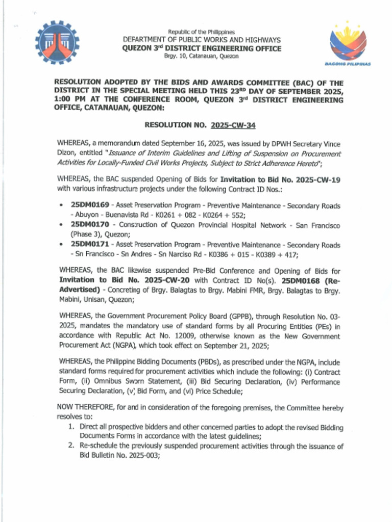 Resolution 2025 CW 34 - 25dm0169 | PDF