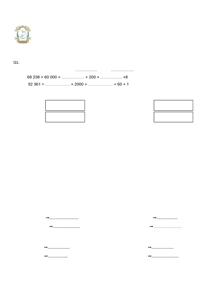 Year 5 Math Revision Pack Dubai | PDF | Pound (Mass) | Elementary ...