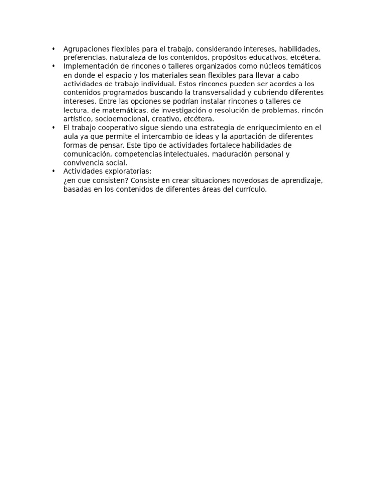Agrupaciones Flexibles y Rincones de Aprendizaje | PDF
