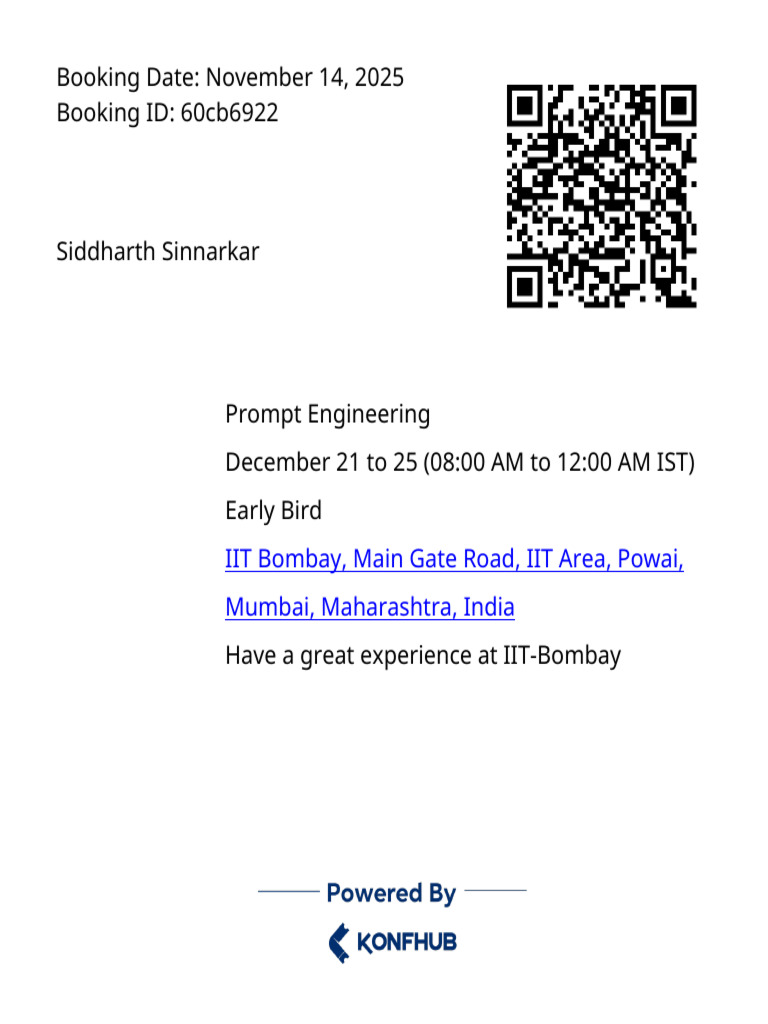 Prompt Engineering Event at IIT Bombay | PDF
