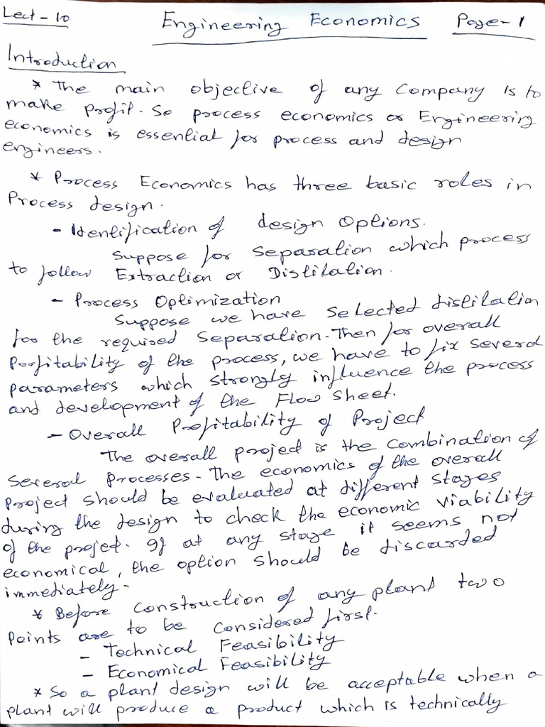 Engineering Economics Notes | PDF