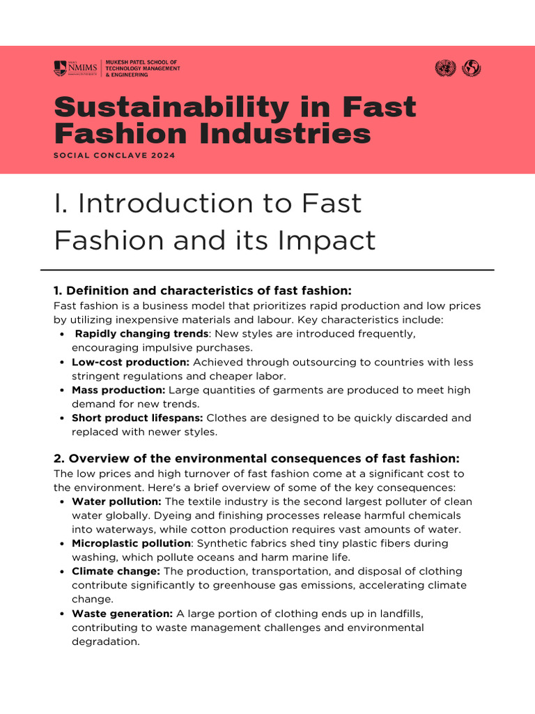 Fast Fashion: Impact and Ethics Explained | PDF | Cost Of Living ...