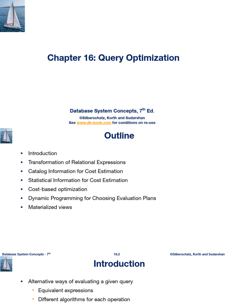 Query Optimization in Database Systems | PDF | Databases | Relational ...