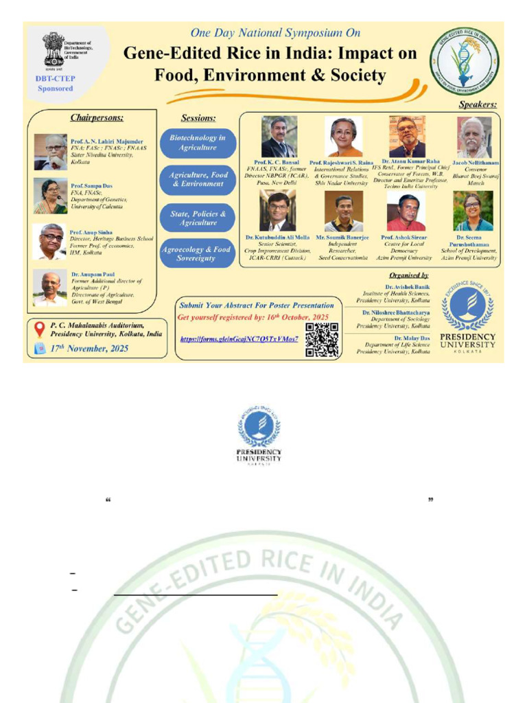 Gene-Edited Rice Symposium 2025 | PDF | Agriculture | Genetically ...
