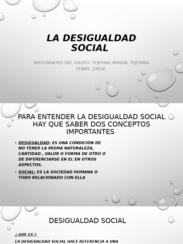 Causas y Tipos de Desigualdad Social | PDF | Desigualdad social ...