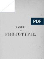 Manuel de Phototypie Par M. G. BONNET - 1889