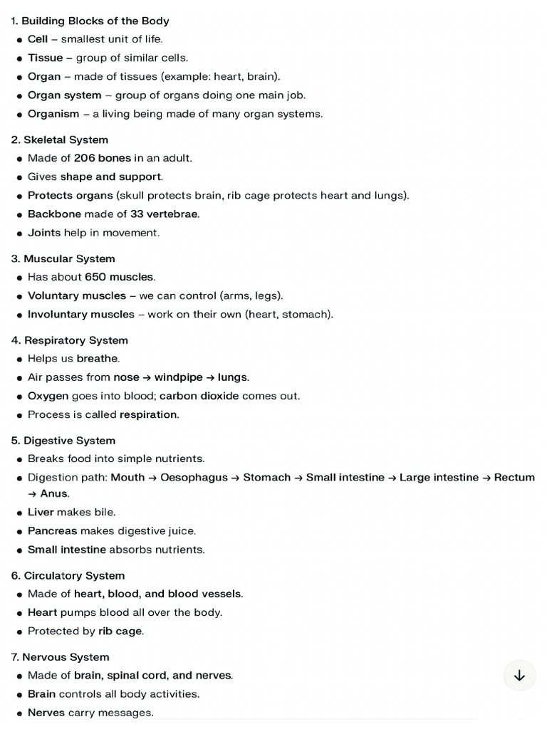 Organs and Organ System. | PDF