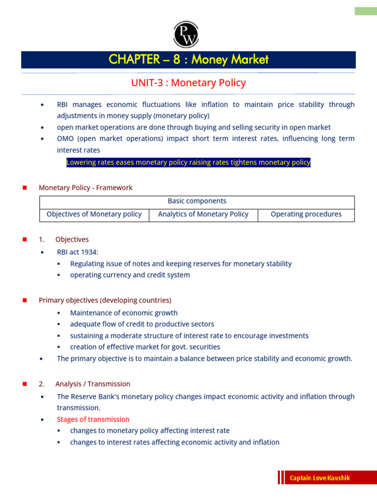 Monetary Policy and Money Market Dynamics | PDF | Monetary Policy ...