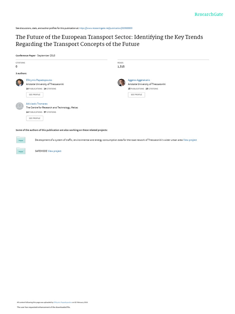 Future Trends in European Transport | PDF | Transport | Marine Propulsion