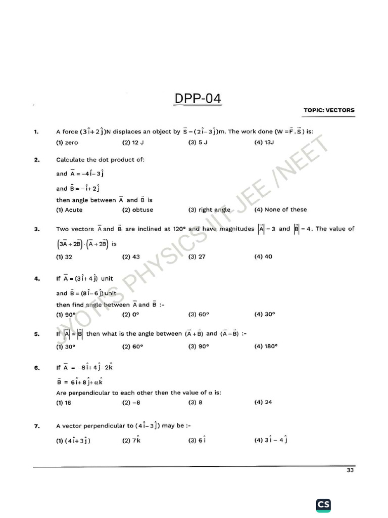 Vector DPP 1 | PDF