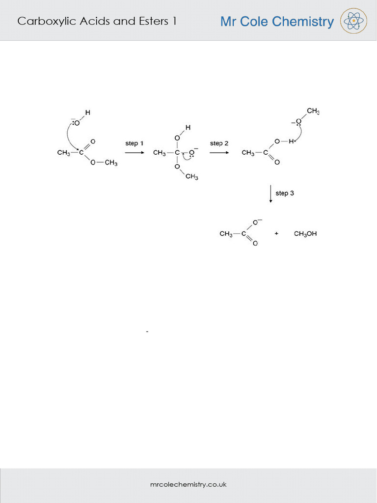 Carboxylic Acids and Esters Mechanisms | PDF | Ester | Acid