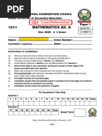 KCSE 2025 Mathematics Paper 2 Exam | PDF | Circle | Area