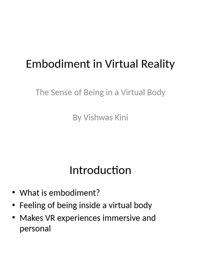 Embodiment in VR | PDF