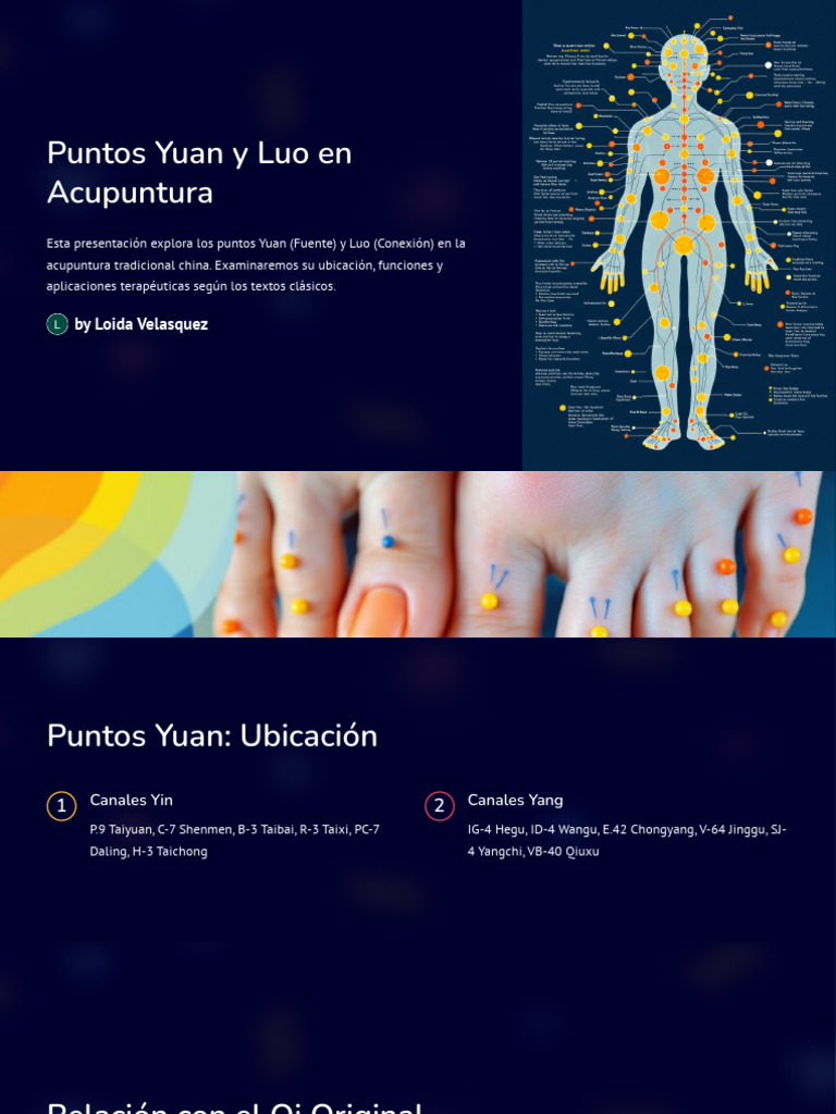 Puntos Yuan y Luo en Acupuntura | PDF | Qi | Yin y yang