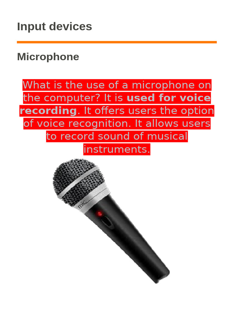 Uses of Computer Microphones | PDF