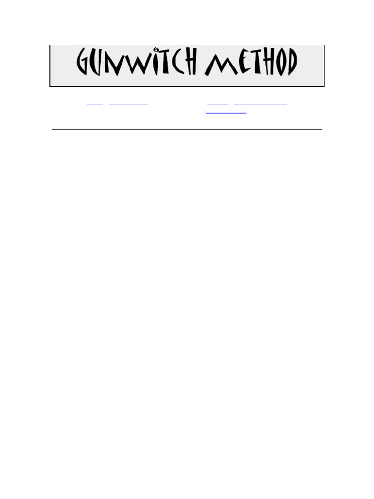 Gunwitch Method I - Verbal Method | PDF