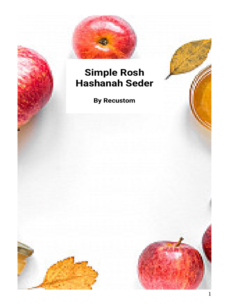 Séder de Rosh HaShaná | PDF | Rosh Hashanah | Jewish Holidays