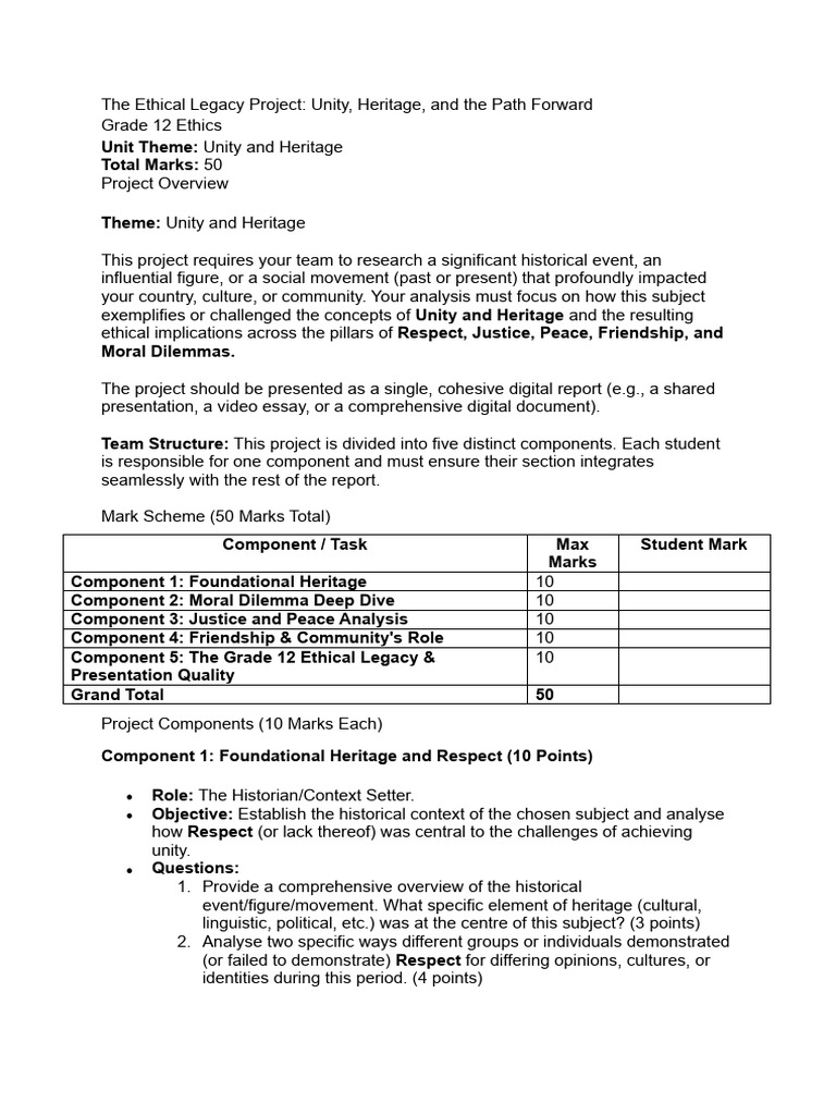 The Ethical Legacy Project - Unit 2 | PDF | Justice | Crime & Violence