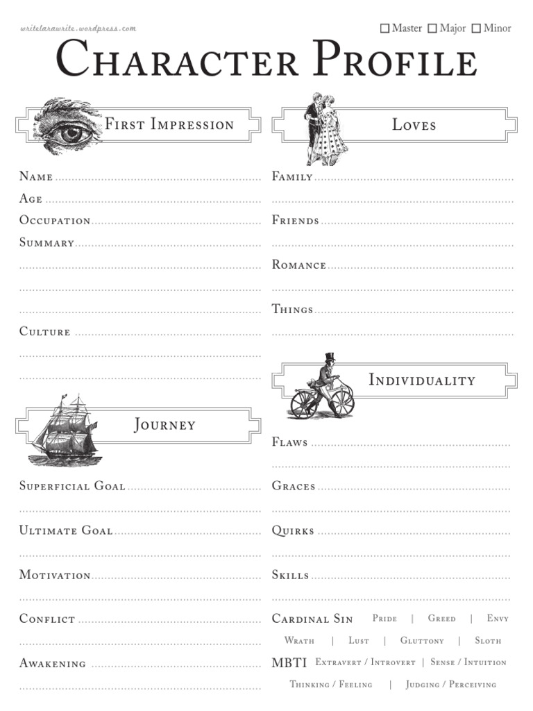 Character Profile Template Guide | PDF | Seven Deadly Sins | Christian ...