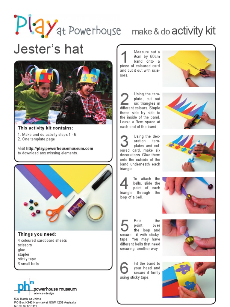 DIY Jester's Hat Activity Kit | PDF | Home & Garden