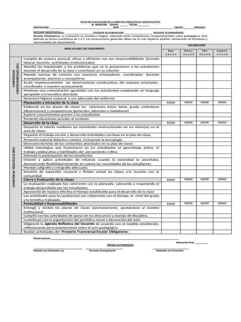 Ficha de Evaluación Iii - Iv | PDF | Maestros | Enseñando
