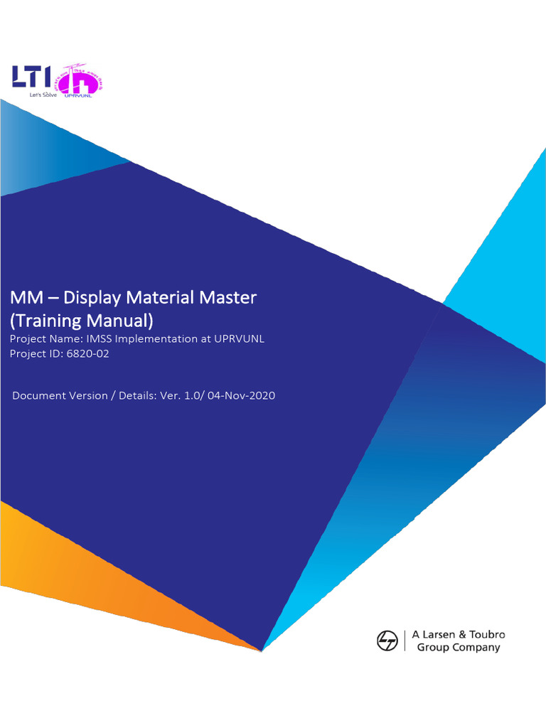 6820-02-IMSS UPRVUNL MM 00-Display Material Master V1.0 | PDF ...
