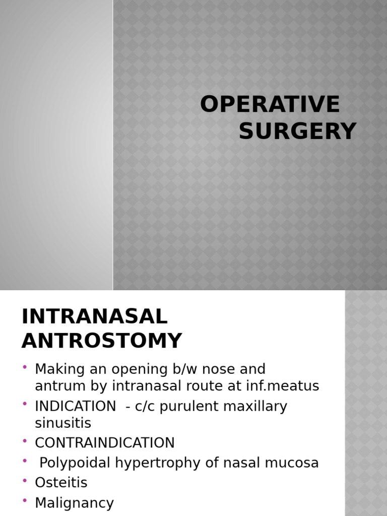Surgical Techniques for Sinus Procedures | PDF | Human Nose | Medical ...