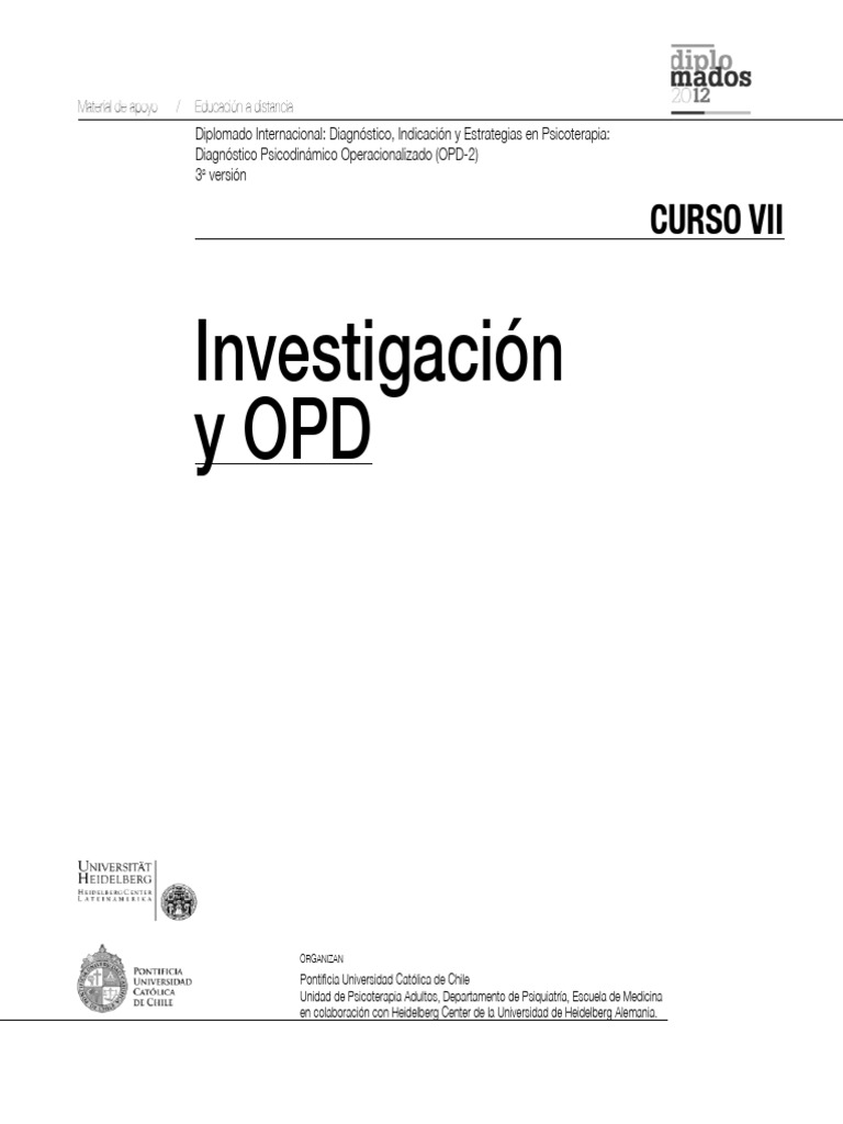 Diplomado OPD-2: Diagnóstico y Estrategias | PDF | Validez ...