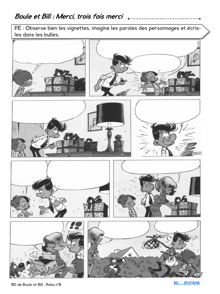 Boule et Bill : Imaginer un cadeau | PDF