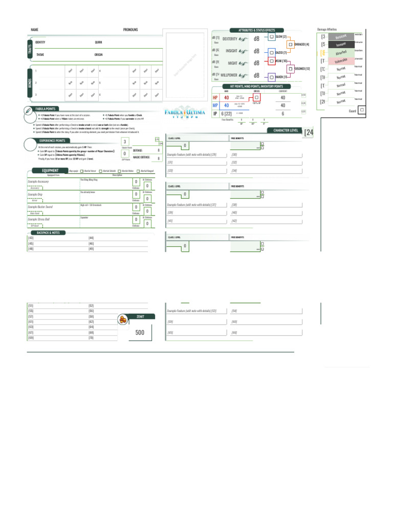 Character Stats and Abilities Overview | PDF