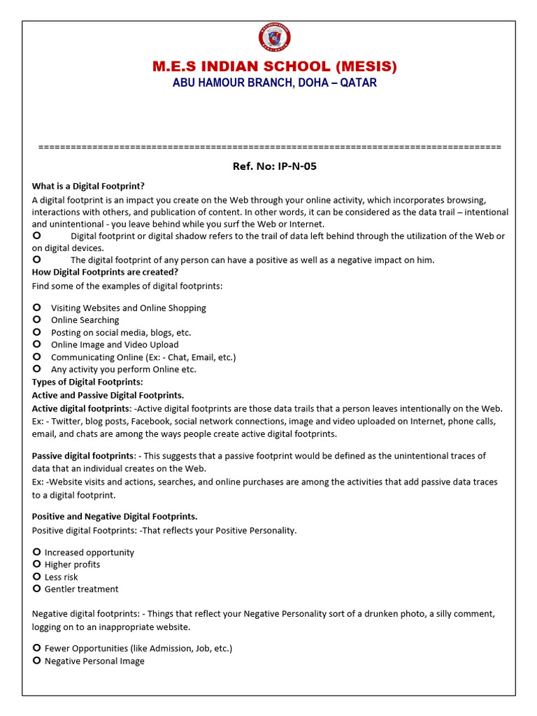 Understanding Digital Footprints and Etiquette | PDF | Electronic Waste ...